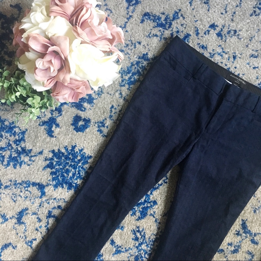 Banana Republic Sloan Skinny Ankle Texture Blue